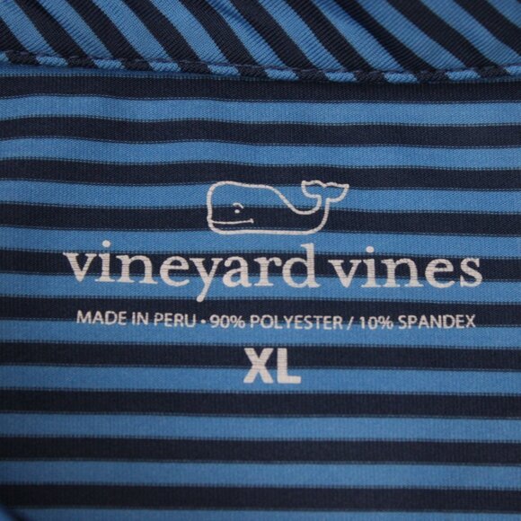 Vineyard Vines Polo Shirt Men XL Blue Polyester Stretch Performance S/S Pullover - Picture 8 of 14